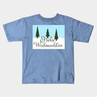 Frohe Weihnachten- Merry Christmas in German Kids T-Shirt